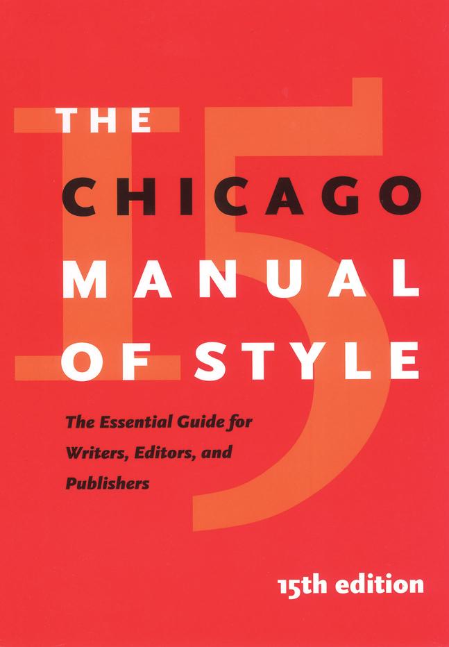 28 / Journal Editor s Guide Chicago Style Guidelines Like APA, Chicago Manual of Style (or CMS) is more commonly used for scholarly writing about social sciences or historical pieces.