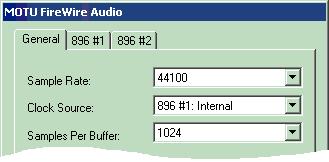 Figure 4-21: All MOTU FireWire audio interfaces get their clock from a single master sync source on any connected 828mkII (or other MOTU FireWire interface).