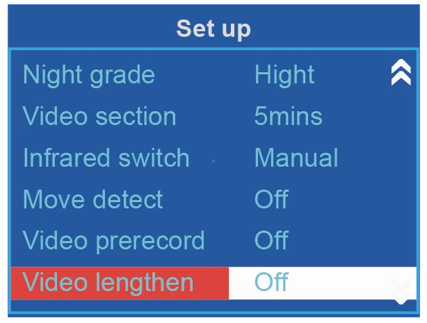Auto shutoff Auto screen-off has four options of 1min, 3min and 5min