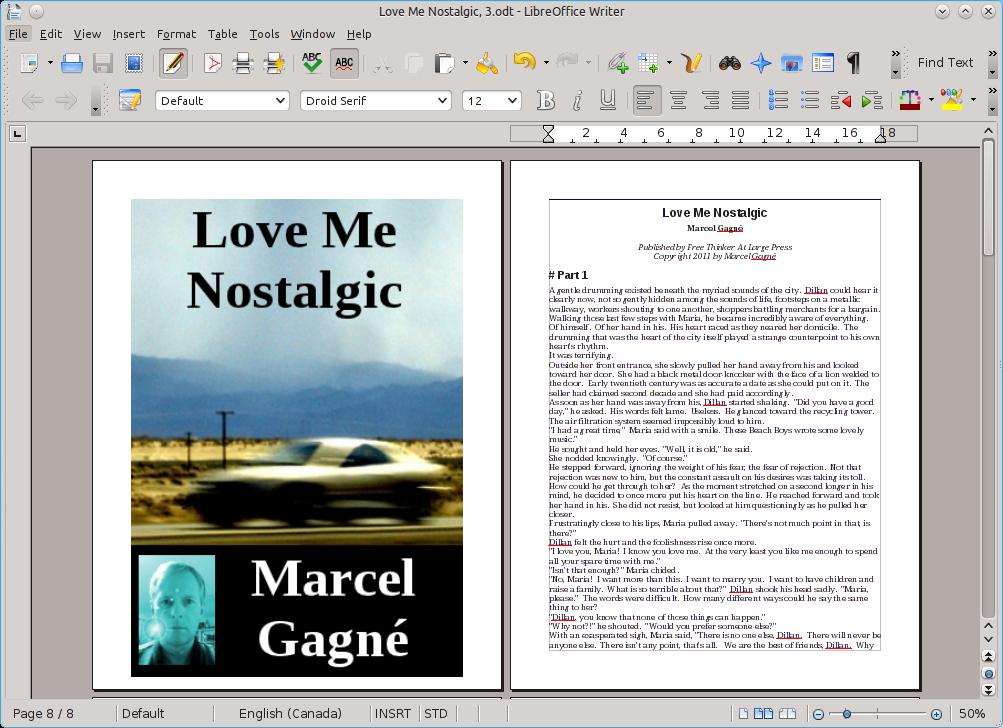 Figure 5 : Cover page inserted in my word processor.