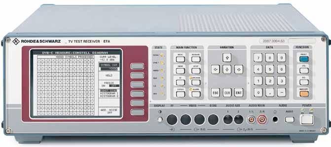 The EFA Family The TV Test Receiver and Demodulator Family EFA offers outstanding performance features and excellent transmission characteris tics.