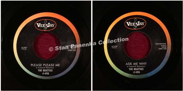 28C. PLEASE, PLEASE ME/ ASK ME WHY 45RPM Single (Vee Jay # 498) Released in early 1963, the commercial singles are QUITE RARE as Vee Jay pressed less than 7500 and most of them are long gone!