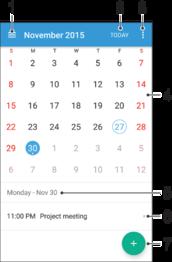 Calendar şi ceas deşteptător Calendar Utilizaţi aplicaţia Calendar pentru a gestiona orarul dvs.