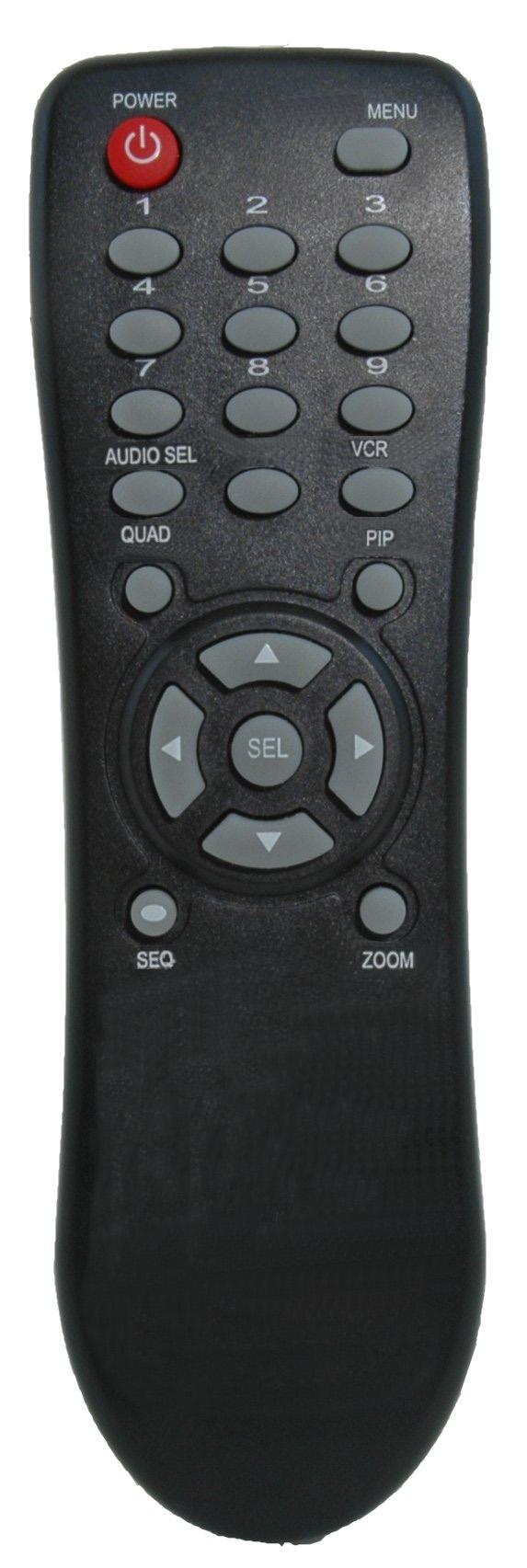 SG17F6584 - Remote Control SG17F6584 - Remote Control POWER - Turns the Power Save mode ON/OFF 1-8 - Switch between Cameras 1-8 MENU - Enter the Menu setup mode AUDIO SEL - Select the active audio