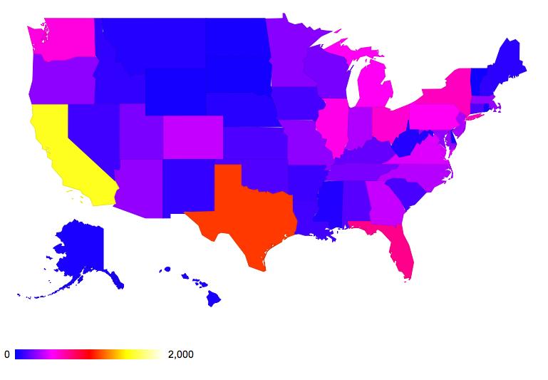 State of Residence (US) Looking at the US in specify, you can see that Brony concentrations roughly