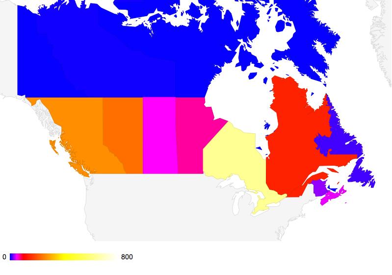 Province of Residence (Canada) And by per capita: Congratulations, Quebec,