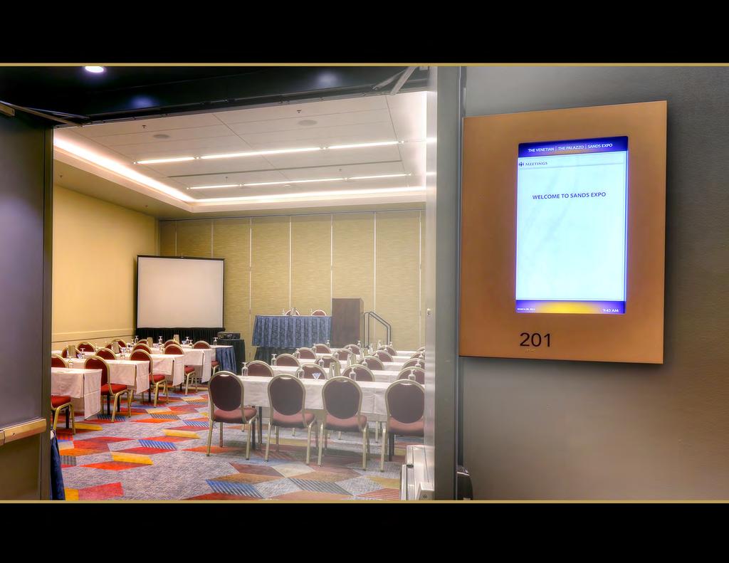Meeting Room Entrance Displays Sands Expo s lower level includes twenty-three