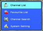 Automatic channel scan 1) Press the "MENU" button to enter the main menu of the STB. 2) Press the "UP" or "DOWN" cursor button to select Channel Search 3) Press the "OK" button to enter the sub-menu.