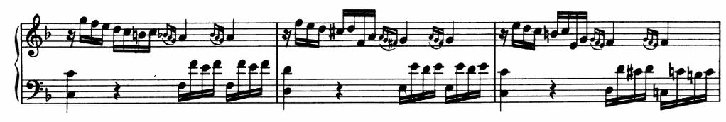 In the Konzertsatz (Example 10, bars