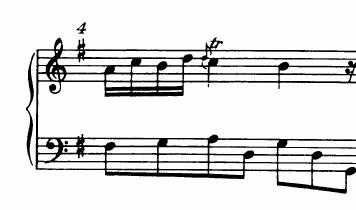 as in the Solo 5. From a functional standpoint, it fits in the virtuosic concertante genre, represented in this case by Carl Philipp Emanuel Bach's concertante works.