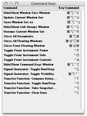 132 SpectraFoo User Manual Quick Menu Reference Edit Menu This menu contains the standard editing commands. Currently Select All and Show Clipboard are not implemented.