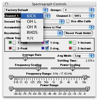 68 SpectraFoo User Manual Once you have assigned an input channel to an analyzer channel the input channel s name is propagated throughout SpectraFoo.