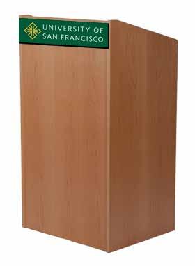 SIGNAGE Lectern Branding Lectern Branding The goal of branding a lectern is to clearly identify the University of San