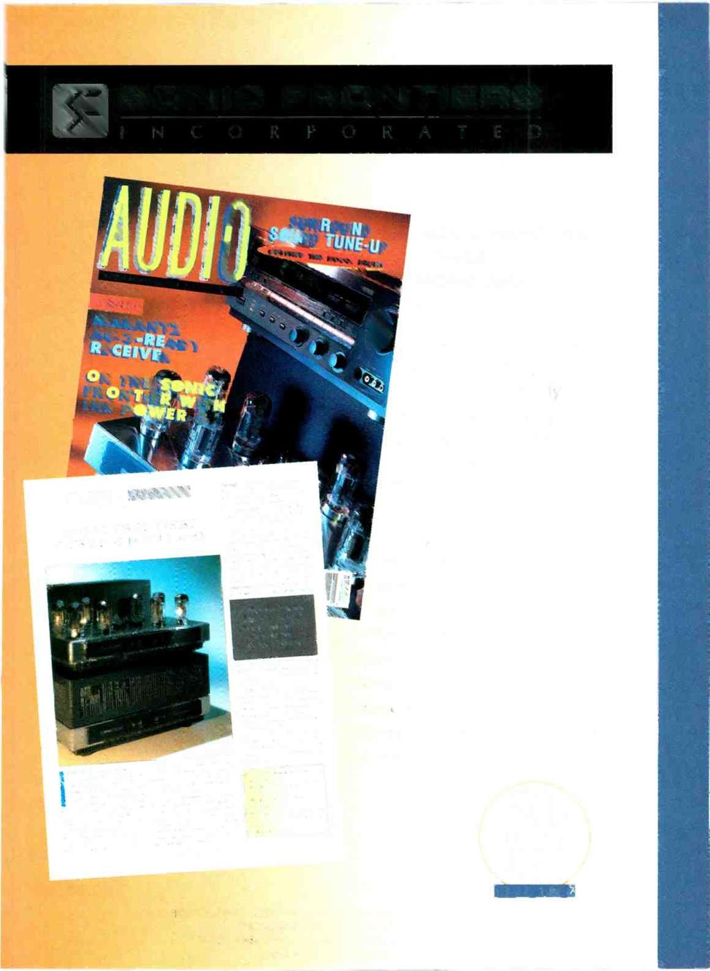 , > I -. ADVERTISEMENT SONIC FRONTIERS INCOR POR A TED THE EQUIP/NEW' AUTHORITY SONIC FRONTIERS POWER -3 MONO AMP AUGUST 1996 PROFILE SONIC HI.ON'l'I ENS 1'(ONV F,1',-3 MONO :k(111' rn.y.-rja.