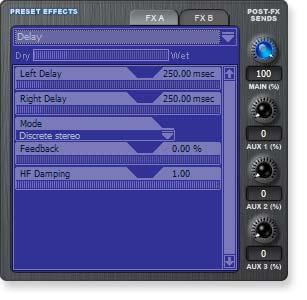 5 - Effects Preset FX Screen Preset FX Screen All effects have a wet/dry mix parameter to control the ratio of effect-to-plain signal, which is stored with the FX preset.