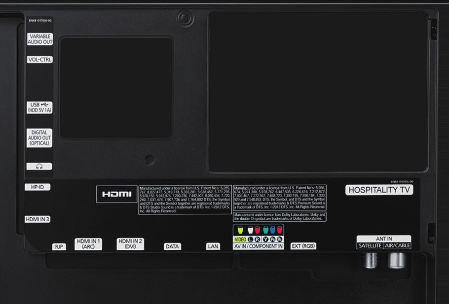 HEADPHONE ID 7. HDMI IN 3 8. RJP 9. HDMI IN (ARC) 10.