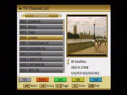 In the channel menu: Press [CH / ] to select the wanted menu item among TV Channel List, Radio Channel List, Channel setup, Favorite group