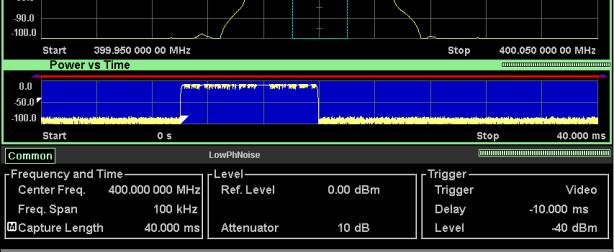 [Capture & Playback] Case 2: Capturing Multiple Burst Signals 1/2 This explains capture of multiple bursts (511 bursts hereafter) of the target signal by the signal analyzer and playback from the