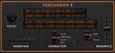 As you can see the Digital Revolution Percussion instrument has an extra LED style selector screen underneath the main machine selector.