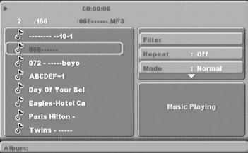 9 Using the DVD Features Playing Multimedia Discs MP3 / WMA / JPEG PLAYBACK When you insert a MP3 / WMA / JPEG disc while in DVD mode the menu on the right will appear.