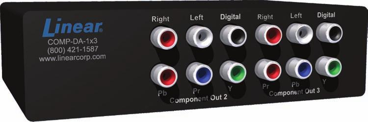 FEATURES Features Connects up to three component displays at the same time to one video source Supports HDTV (Component, YPbPr, RGsB) and SD (Composite, YCbCr) input signals Supports