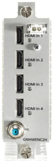 Specifications of Chameleon module 4 x HDMI in, GNHWENC2H Technical data HDMI-Input HDMI number of ports 4 pcs. (HDMI) Input format HDMI 1080i50/60/59.94, 720p50/60/59.94, 576p50, 480p60/59.