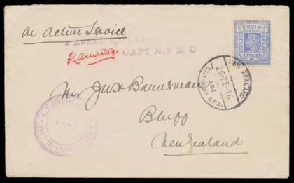 AUSTRALIAN GENERAL HOSPITAL' cachet (Emery #CA41), message dated "20th June"; cover with triple-oval 'EGYPTIAN ARMY HOSPITAL/PONT DE KOUBBEH' cachet & Cairo