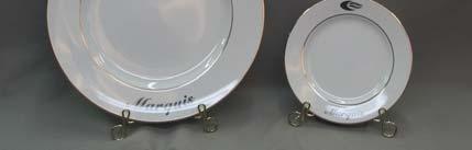 90 All Plates include 2mm Double gold banding LPCD10 Monogram Fine Porcelain Dinnerware