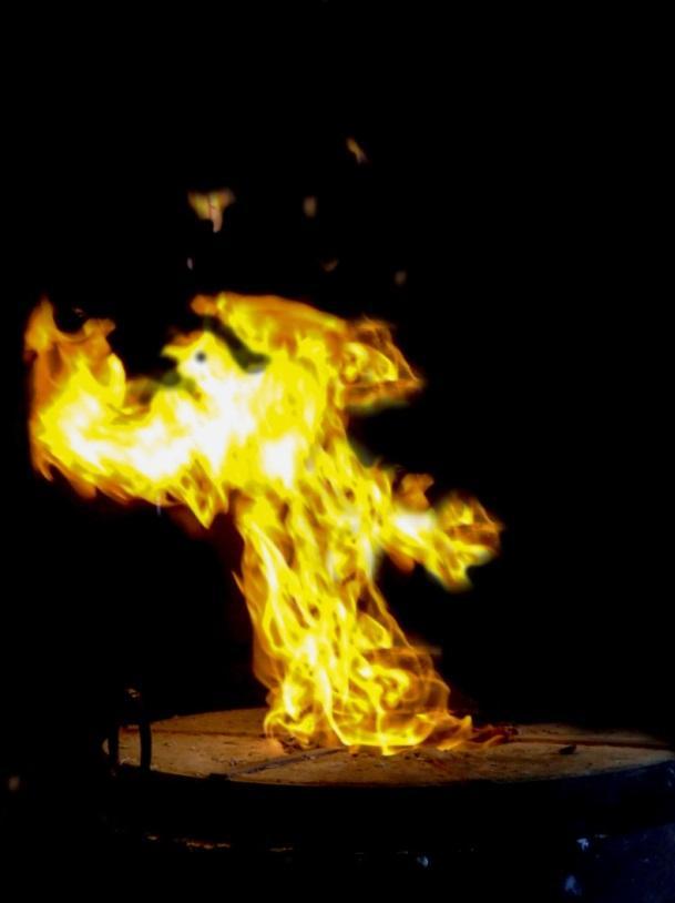 ART AND SYMBOLISM 23 Flaming Phoenix From the midst of fire we see a phoenix aflame as it emerges from a fire pit.