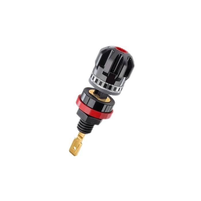 LOUDSPEAKER CONNECTORS WBT-0703Cu Nextgen low-mass binding-posts red or white colour-code 26,- Signal conductor made of pure cop gold