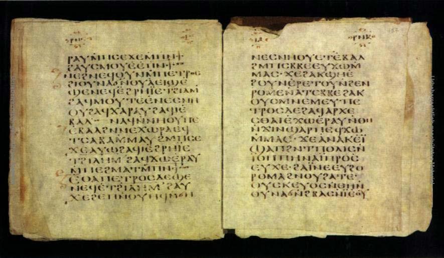 CODEX A codex was a book, it wasn t a roll. First codex pages were of papyrus.