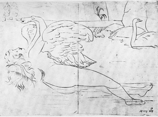 ARS & HUMANITAS / VARIA Slika 1: Jožef Tominc: Leda z labodom vir: Mostra di Guiseppe Tominz, 1966, 261 Čeprav si posamezni slikarji različnih smeri in izraznih načinov pri upodabljanju poljubnega