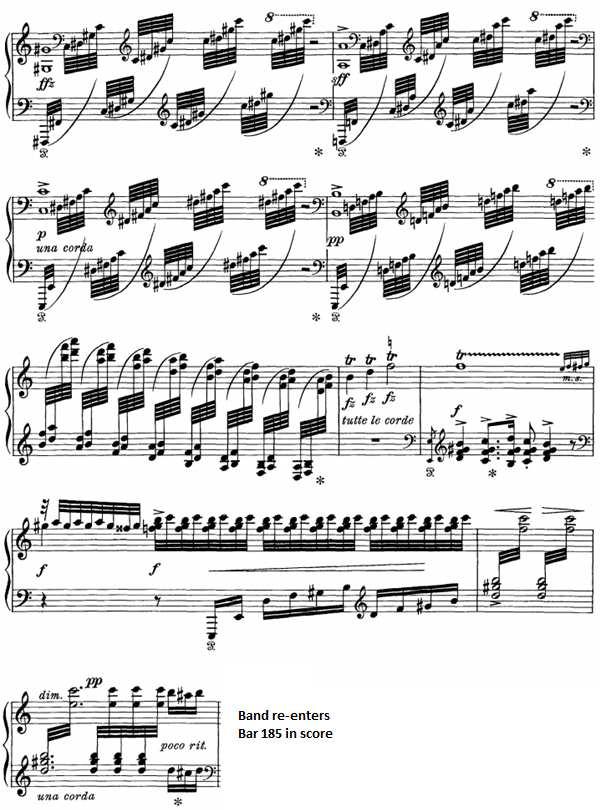 Final 3 bars of cadenza