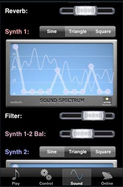 The Visual Synth Select [Synth] in the sound control view to reveal the synth interface. TRUMPET includes music of expressionʼs Visual Synth.