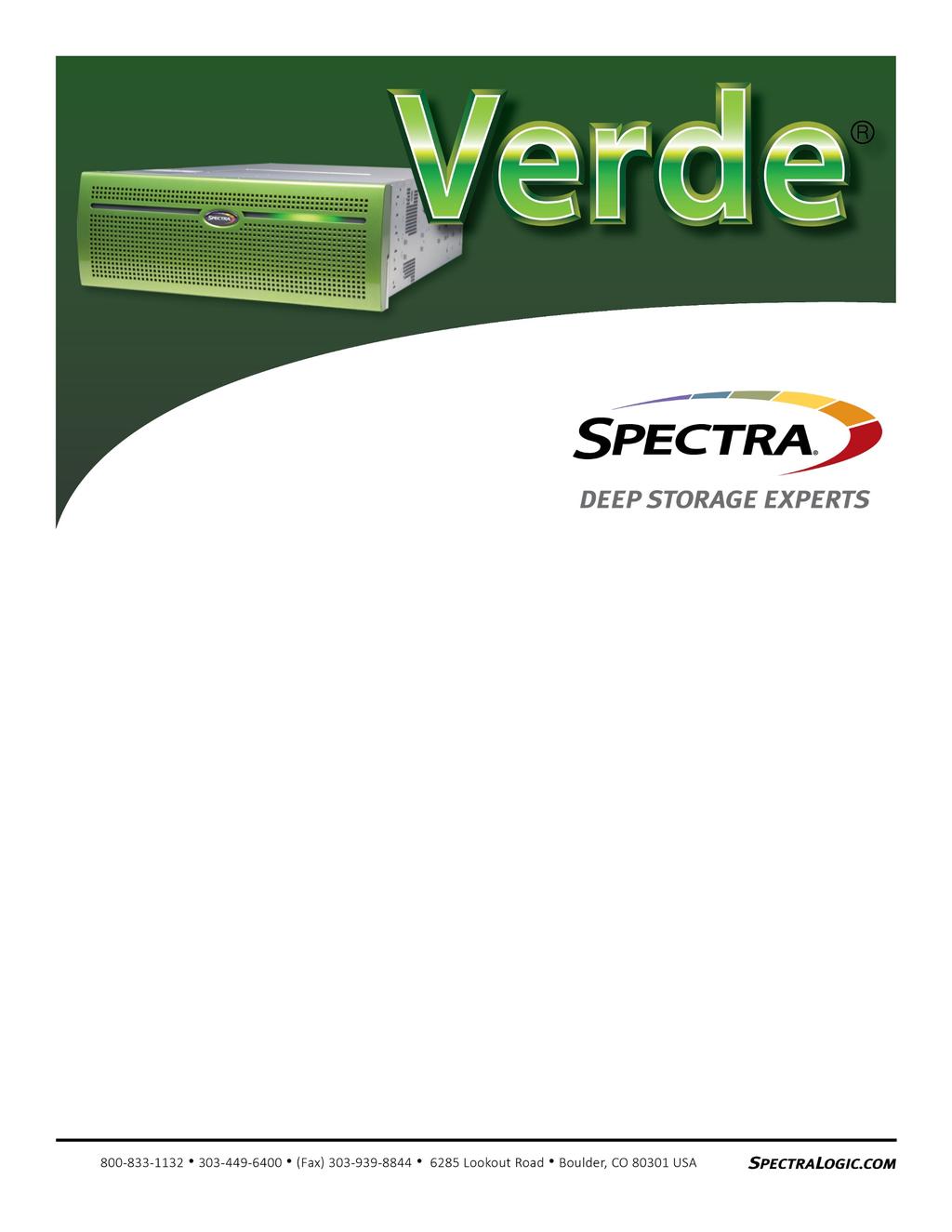 Testing Report: Spectra Logic Verde