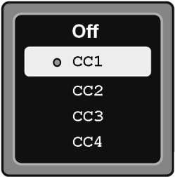Analog CC The analog CC sub-menu provides the option of selecting which CC service should be used for the analog CC text display window.