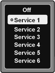 Digital CC The Digital CC sub-menu provides the options for which service is going to be used in current digital CC display. The digital CC sub-menu will show as below figure 15. Figure 15.