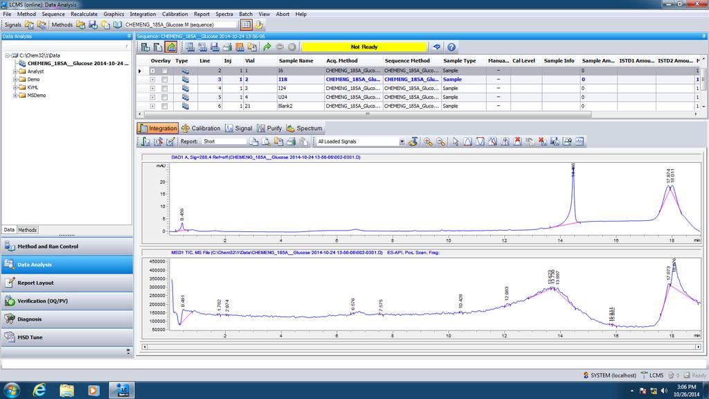 1. Select Data Analysis tab on left side of software window. See figure 12.