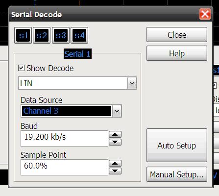 Simultaneous decode of up to 4 Serial Buses