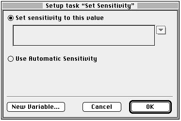 Image Itesifier Set Sesitivity This task allows you to set the sesitivity. Either eter a value for the sesitivity or click o the check box to use Automatic Sesitivity.