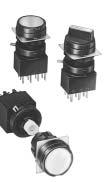 or silver contacts emovable contacts simplify wiring and facilitate PB applications W Series switches and pilot lights can be mounted collectively on 1.