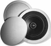 58 8-Ohm Speakers S100C Ceiling Speaker Pair ORDER # S100C In-ceiling speaker pair White metal grille Cam-lock mounting system 8-Inch woofer, 1-inch swivel tweeter 8-Ohm