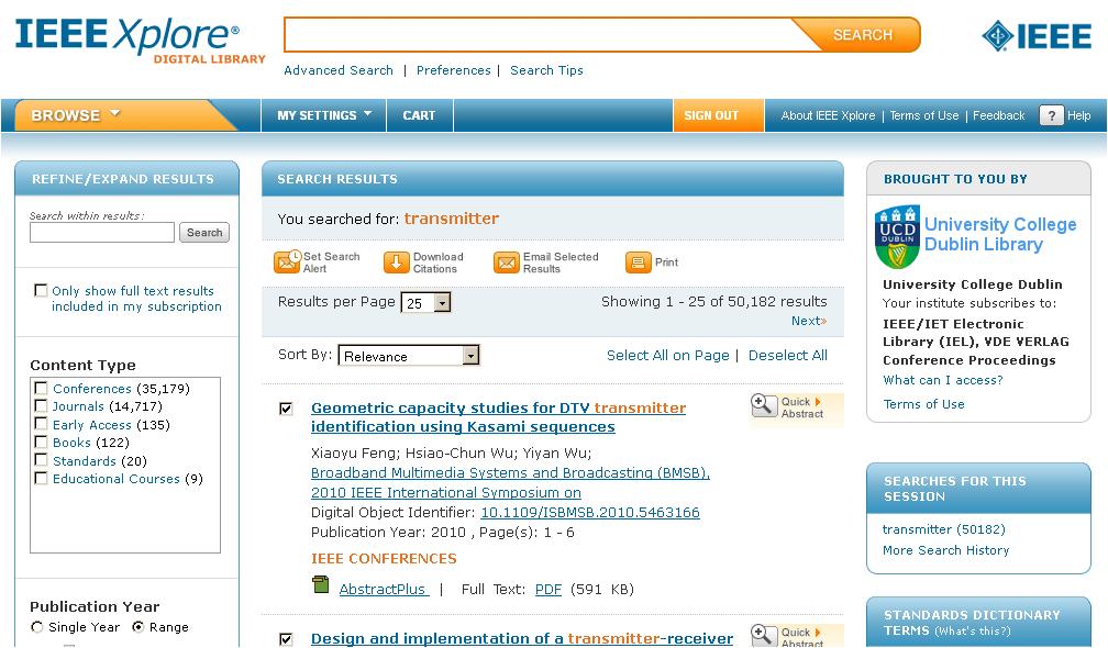 IEEE Xplore Search for references in IEEE Xplore Select relevant references Click on Download Citation(s) In the pop up window select EndNote.