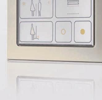The front panel can be fitted with a photo of the room, for instance, with symbols or just with plain text, as wished.