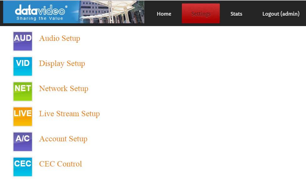 CEC Control This menu option allows remote users to turn