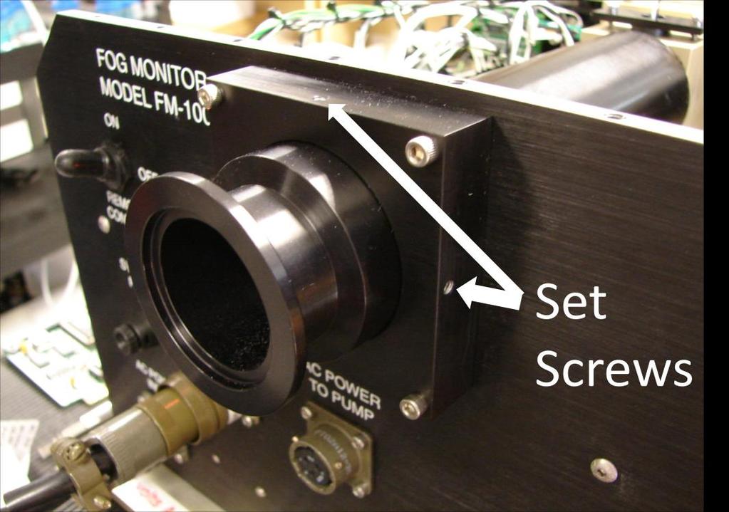 Figure 10: Sample Tube Set Screws Slide the sample