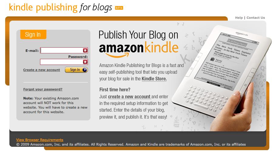 Item 1: Set up Your Blog on Kindle Kindle for