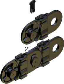 click in stay unlock locking tabs push out stay fixed (2) (2) (2) (2) put on stay (3) movable PKK ASSEMBLY Packaging ekd energy chains are supplied in