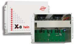 X-8 twin Base unit with 8 slots Base unit with input splitter, power supply and motherboard ideal for supplement of existing CATV- or IF-distribution networks individual assembly and configuration