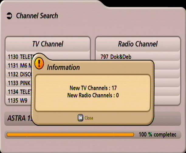 FIRST INSTALLATION: CHANNEL SEARCH Press the button twice to save the new channel.